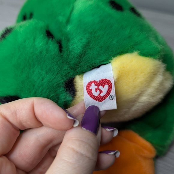 Ty Beanie Classic Lilypad Frog Plush Stuffed Animal 2004 - Picture 13 of 14